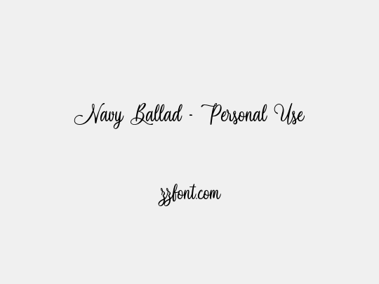 Navy Ballad - Personal Use