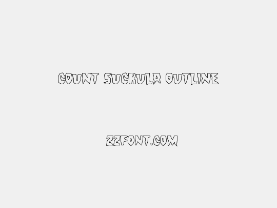 Count Suckula Outline