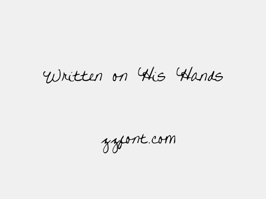 Written on His Hands