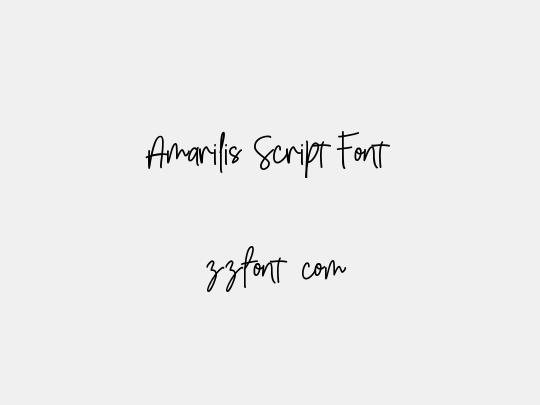Amarilis Script Font