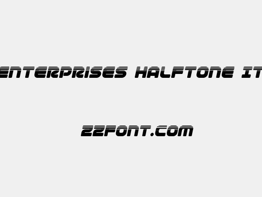 1st Enterprises Halftone Italic