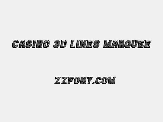 Casino 3D Lines Marquee