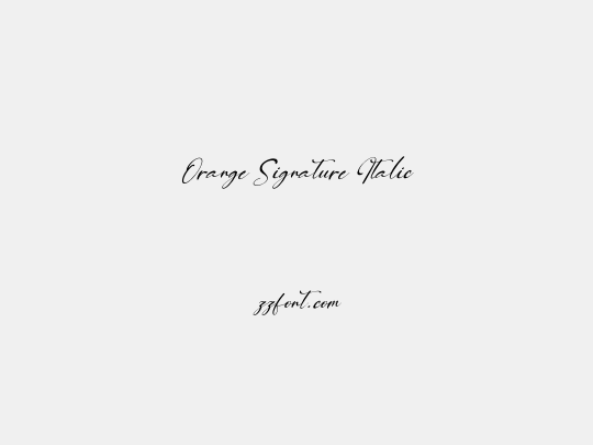 Orange Signature Italic