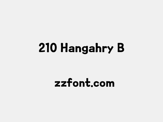 210 Hangahry B
