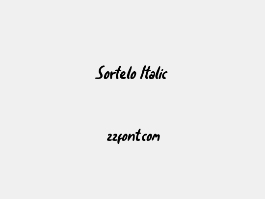 Sortelo Italic