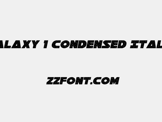 Galaxy 1 Condensed Italic