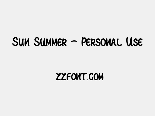 Sun Summer - Personal Use