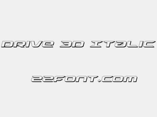 Drive 3D Italic