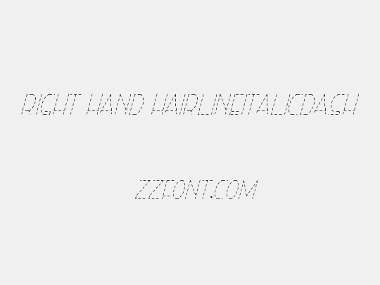 Right Hand HairlineItalicDash
