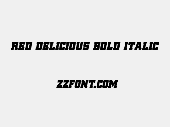Red Delicious Bold Italic