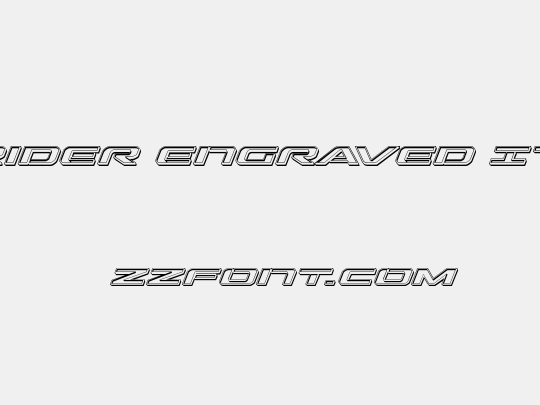 Outrider Engraved Italic