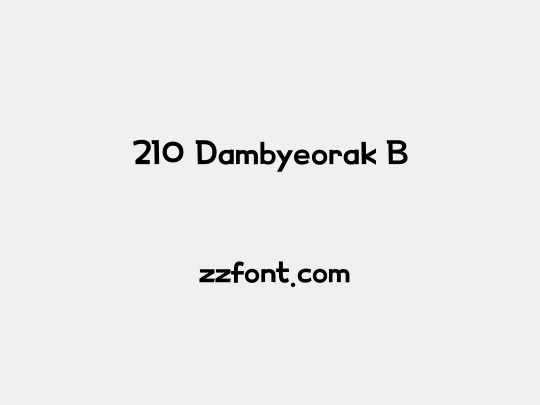 210 Dambyeorak B