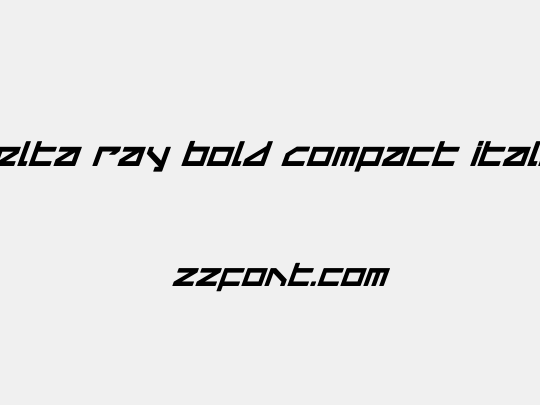 Delta Ray Bold Compact Italic