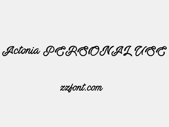 Actonia PERSONAL USE