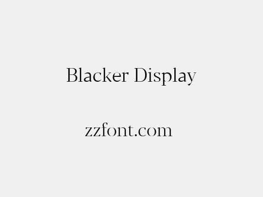 Blacker Display