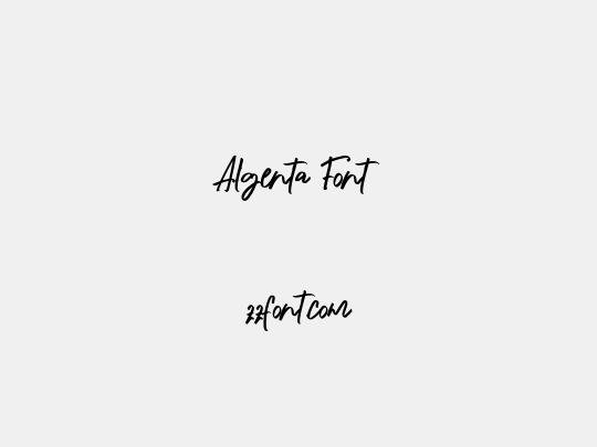 Algenta Font