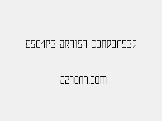 Escape Artist Condensed