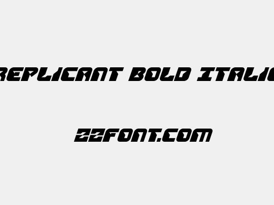 Replicant Bold Italic