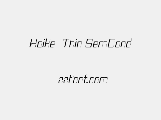 Haike  Thin SemCond