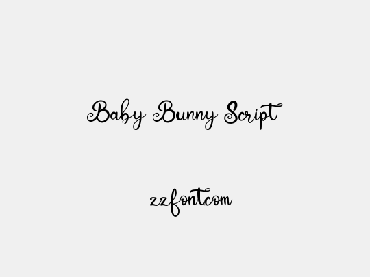Baby Bunny Script
