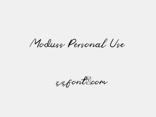 Moduss Personal Use