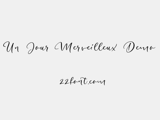 Un Jour Merveilleux Demo