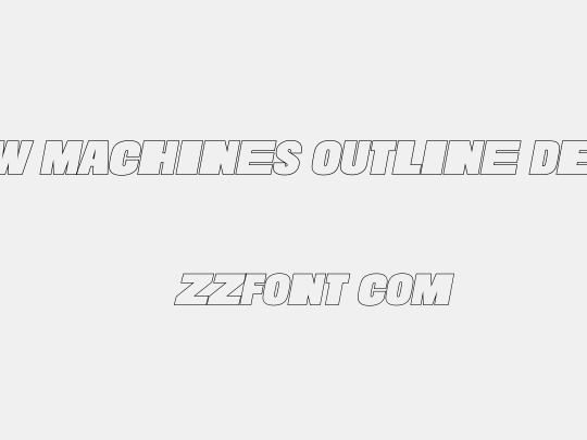 New Machines Outline DEMO