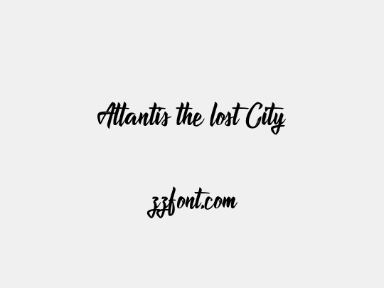 Atlantis the lost City