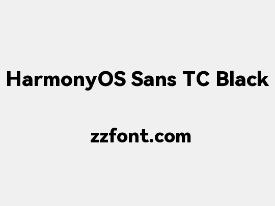 HarmonyOS Sans TC Black