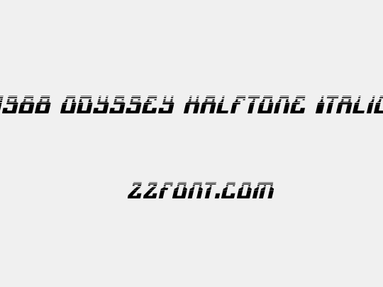 1968 Odyssey Halftone Italic