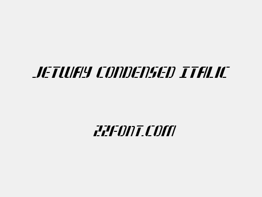 Jetway Condensed Italic