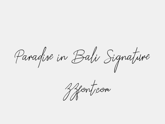 Paradise in Bali Signature