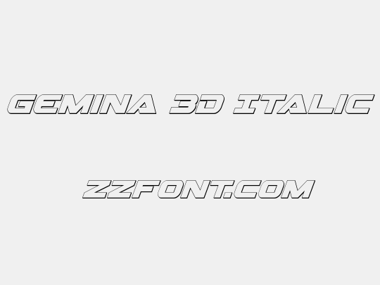 Gemina 3D Italic