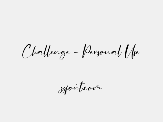 Challenge - Personal Use