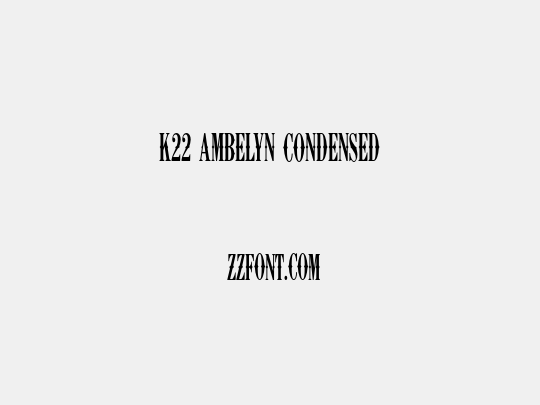 K22 Ambelyn Condensed
