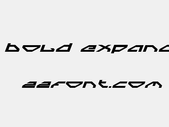 Spylord Bold Expanded Italic