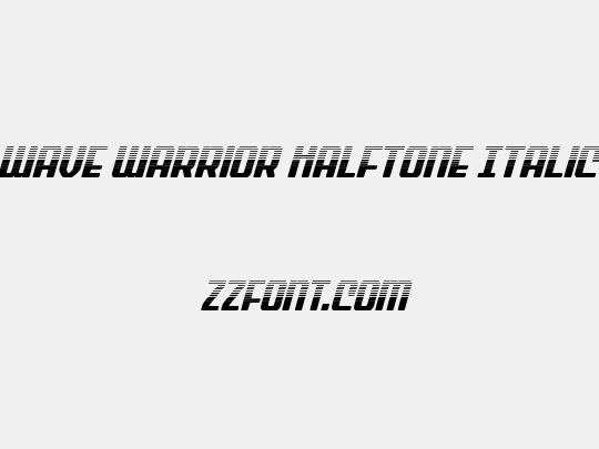 Wave Warrior Halftone Italic