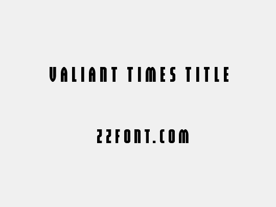 Valiant Times Title