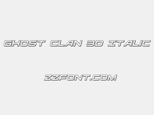 Ghost Clan 3D Italic