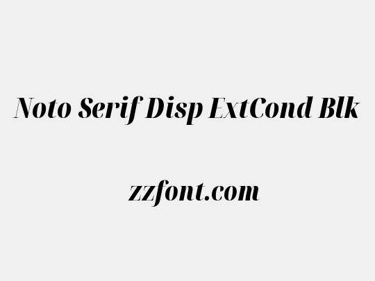 Noto Serif Disp ExtCond Blk