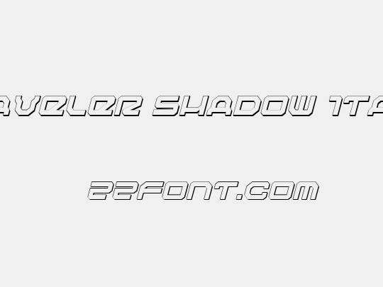 Traveler Shadow Italic