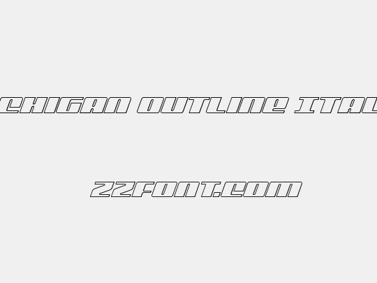 Michigan Outline Italic