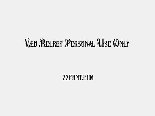 Ved Relret Personal Use Only
