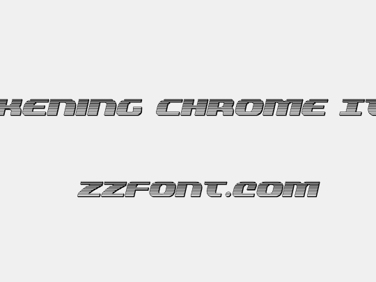 Quickening Chrome Italic