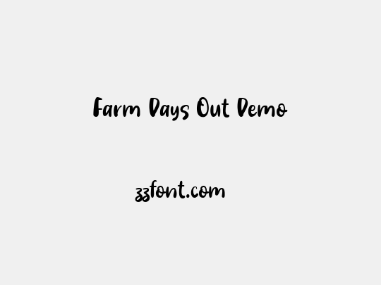 Farm Days Out Demo