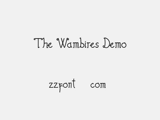 The Wambires Demo