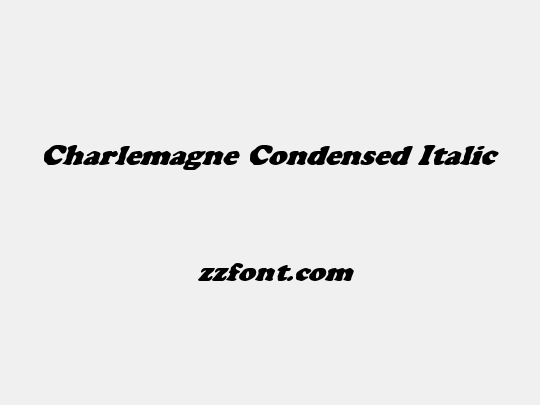 Charlemagne Condensed Italic