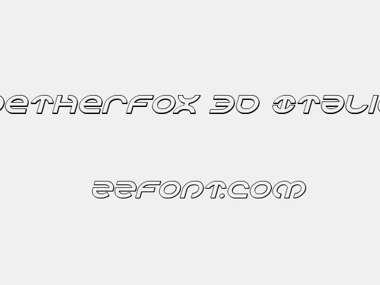 Aetherfox 3D Italic