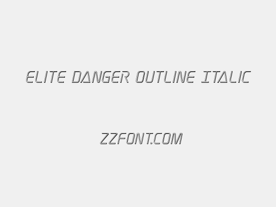Elite Danger Outline Italic