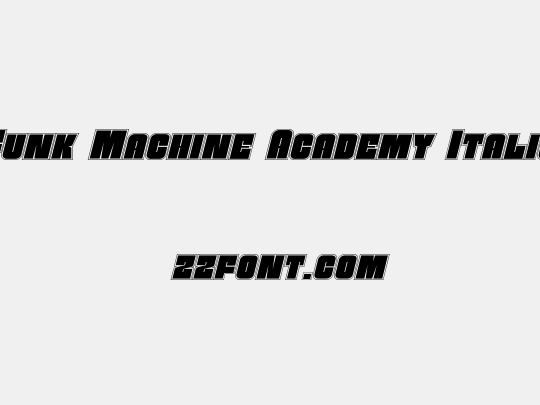 Funk Machine Academy Italic